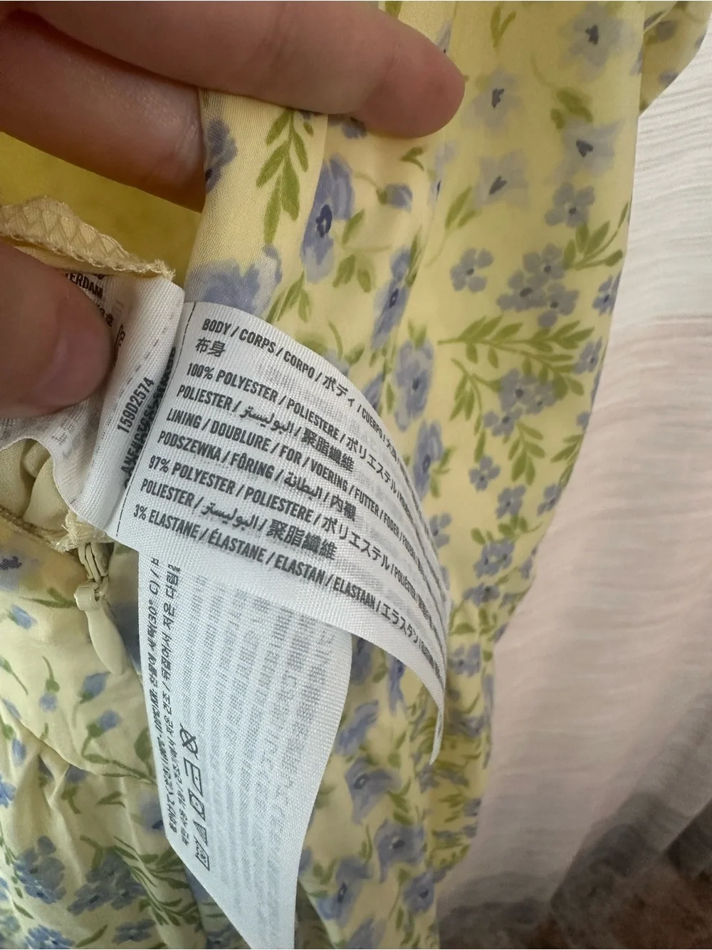 Abercrombie & Fitch Garden Party Yellow Floral Ruffle High-Low Dress Size L - Picture 11 of 11